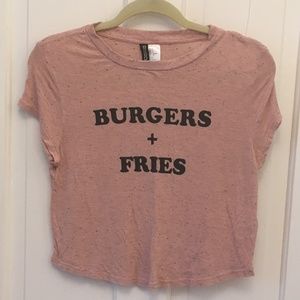 Burgers and Fries Crop Top